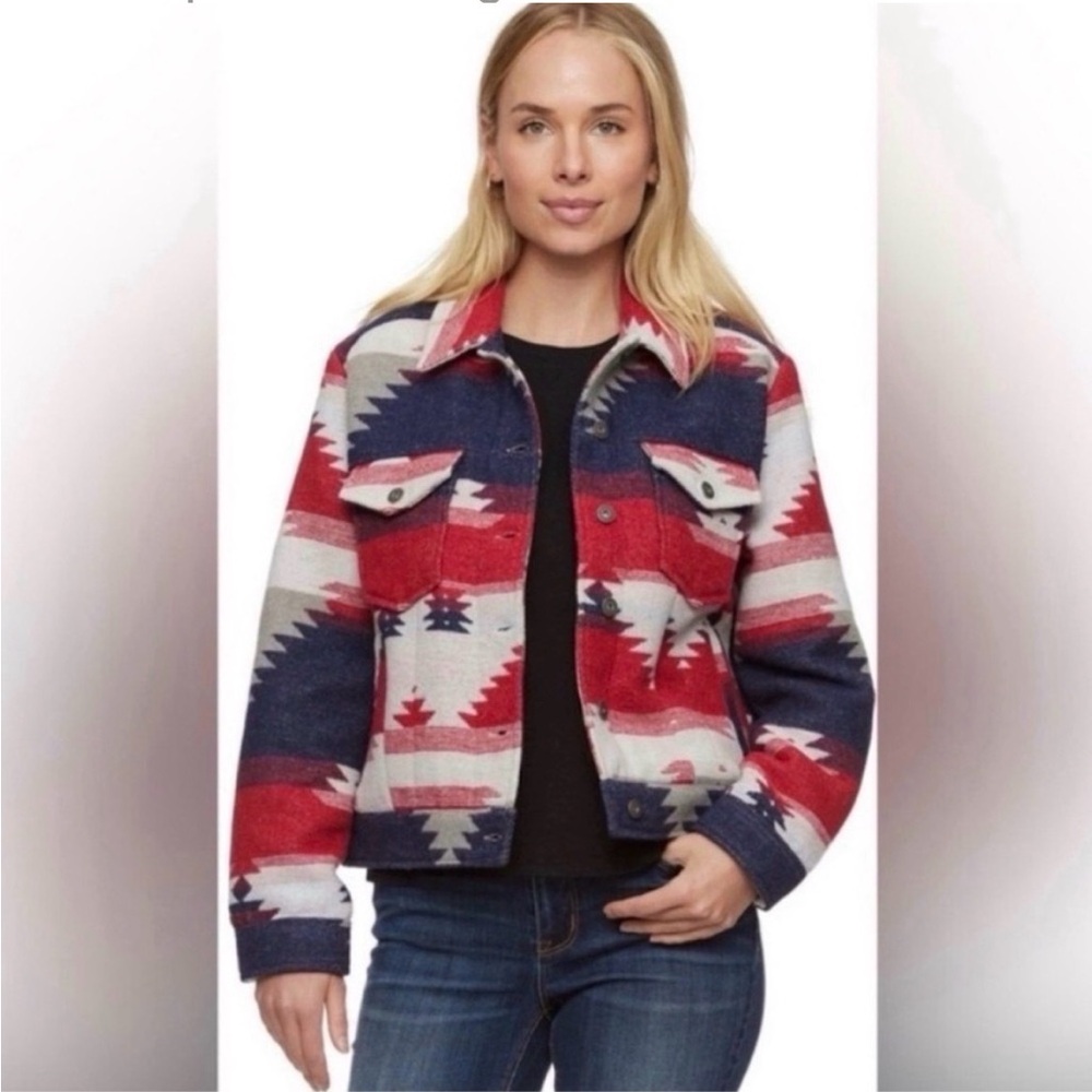 🆕 Flag & Anthem Beckley Lined Americana Western Trucker Jacket  - Medium-NWT